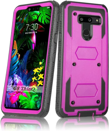 Miniatura 11 de Asuwish Funda de teléfono para LG G8 ThinQ, híbrida, resistente, a prueba de golpes, a prueba de caídas, cuerpo completo, resistente, teléfono
