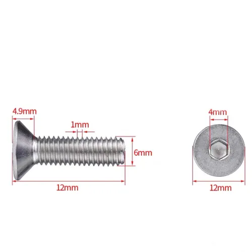 Miniatura 2 de Tornillos Phillips M1.6 x 4 mm avellanados de cabeza plana NACX, A2-70, tono plateado, acero inoxidable 304, 100