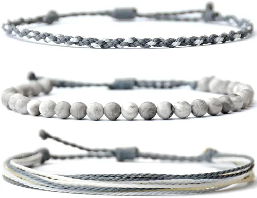 Miniatura 13 de Pulsera curativa hecha a mano con cuentas de piedra natural, regalo para hombres, pulsera de cuerda ajustable