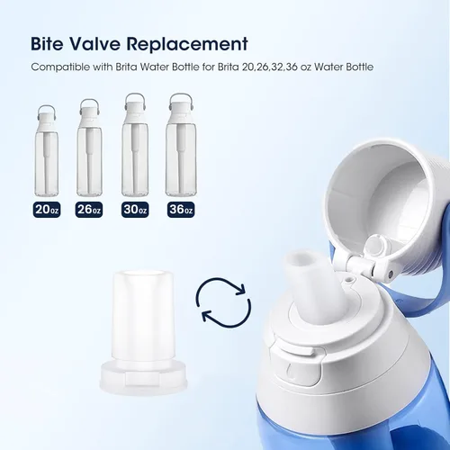 Miniatura 3 de GLACIER FRESH Boquilla de repuesto para botella de agua Brita, piezas de repuesto de válvula de mordida de botella de silicona compatibles
