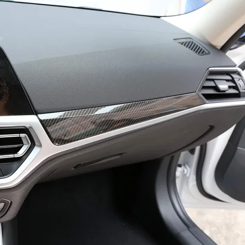 Miniatura 4 de ABS consola central del coche tablero decoración panel ajuste para BMW G20 G28 325li 3 serie 2019 2020 (fibra de carbono)