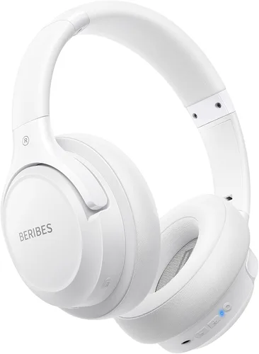 Miniatura 10 de BERIBES Auriculares Bluetooth sobre la oreja, tiempo de reproducción de 65 horas y 6 modos de música ecualizados, auriculares inalámbricos
