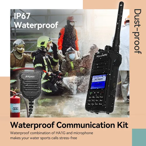 Miniatura 3 de Retevis Ailunce HA1G Radio GMRS de Mano, Actualización Chirp, Radio GMRS con Micrófono de Altavoces IP67, Impermeable IP67, NOAA, 2800mAh USB-C