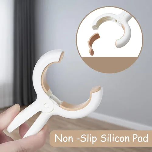 Miniatura 4 de Paquete de 6 pinzas de ropa de plástico con resortes fuertes antioxidantes, clips resistentes para toallas de playa, pinzas de ropa para mantener