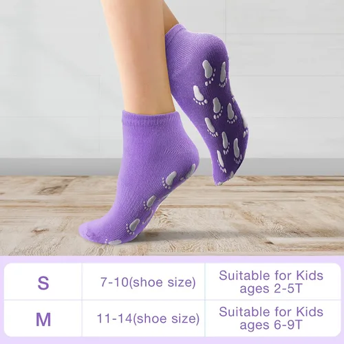 Miniatura 3 de 14 pares de calcetines antideslizantes para niños calcetines de agarre de tobillo para niños para pilates ballet entrenamiento descalzo pequeño