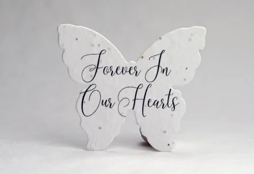 Miniatura 2 de Juego de 48 mariposas de papel de semillas de la tierra Forever in Our Hearts