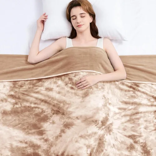 Miniatura 12 de Topcee Manta de Tiro Refrescante para Sudores Nocturnos Decorativa Tie Dye, Absorbe el Calor para Mantenerte Fresco en Noches Cálidas, Q-Max 0.5
