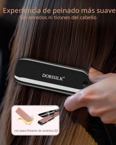 Miniatura 8 de DORISILK Alisador de pelo profesional de alta temperatura de 500 grados, plancha plana ancha de cerámica, alisador y rizador de pelo 2 en 1, plancha