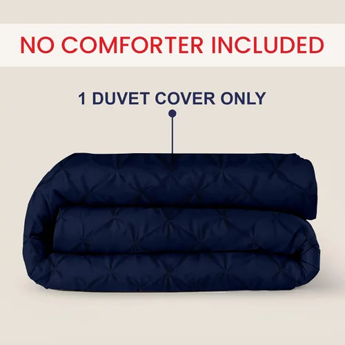 Miniatura 75 de Kotton Culture 1 Pc Twin/Twin XL Size Pinch Pleated - Pintuck Duvet Cover Only - 100% Egyptian Cotton Sateen -1000 TC Luxury Comforter Cover-Zipper