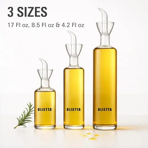 Miniatura 7 de Olietta Dispensador de Aceite de Oliva Botella de Vidrio Borosilicato - 4.2 oz 125ml Dispensador Antigoteo - Vertedor a Prueba de Fugas Rociador
