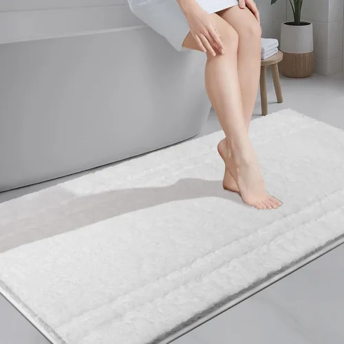 Miniatura 40 de PURRUGS Alfombra de baño antideslizante, lavable a máquina, 20 x 24 pulgadas, en forma de U, súper absorbente y de secado rápido, tapete de baño