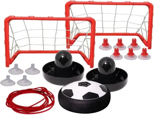 Miniatura 2 de Air Soccer - Juego de pelota flotante de fútbol, juguetes para niños, juego de acción de mesa de fútbol acolchado, incluye 2 paletas y 2 postes