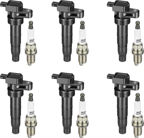 Miniatura 15 de BDFHYK Bobinas de encendido UF611 y bujía iridio XP6203 compatible con Hyundai Equus Genesis Sonata Tucson Kia Borrego K900 Optima Sorento V8 l4