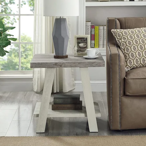 Miniatura 5 de Roundhill Furniture Atenas Juego de mesa de café de 3 piezas de estante de madera contemporánea, negro