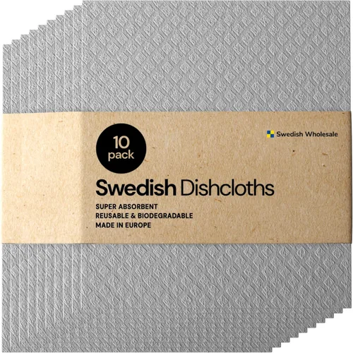 Miniatura 11 de Swedish Wholesale Paños de cocina suecos para cocina, paquete de 10 toallas de papel reutilizables, lavables, paños de microfibra de esponja