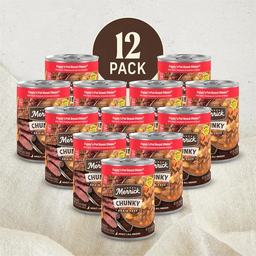 Miniatura 3 de Merrick - Comida húmeda para perros (12 unidades), Sin frijoles gruesos., Pappy's Pot - Cena para asar