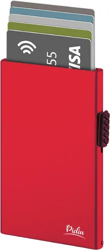 Miniatura 11 de Cartera desplegable, delgada y minimalista para tarjetas de crédito para hombres y mujeres, tarjetero para 7 tarjetas, protección RFID, cartera