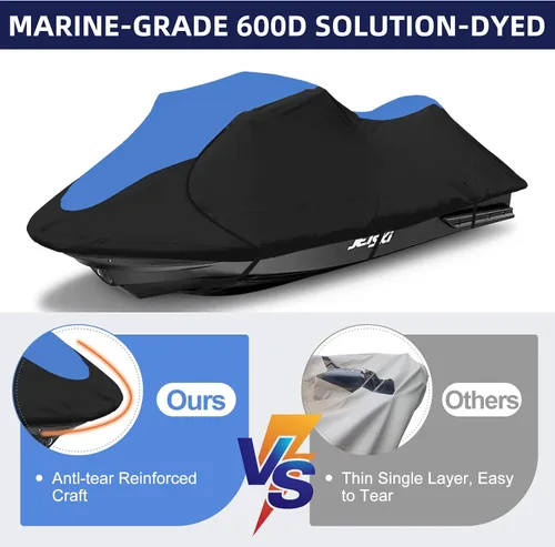 Miniatura 3 de Funda para moto acuática 600D – Cubierta de Seadoo remolque, cubierta impermeable para motos acuáticas, cubierta PWC para Seadoo, Yamaha, Kawasaki