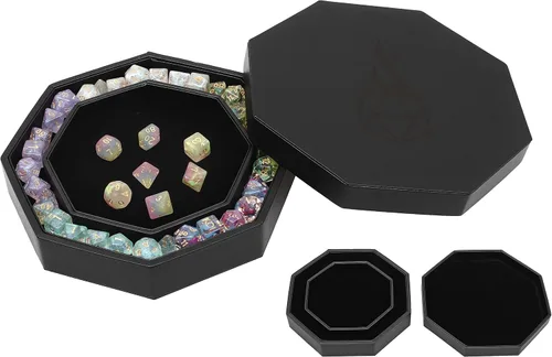 Forged Dice Co. Redondel para dados Charola para tirar y guardar dados Compatible con todos los juegos de dados, D&D y RPG