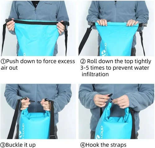 Miniatura 4 de Rock Cloud - Bolsa seca impermeable de 1.32 galones, para kayak, rafting, navegación, playa, surf, natación, canoa, campamento, senderismo, pesca