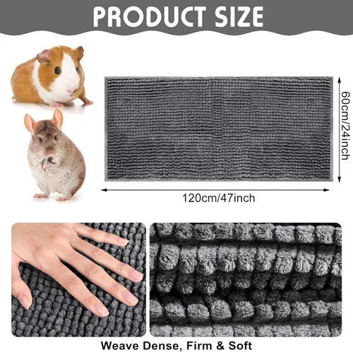 Miniatura 2 de Amylove 4 piezas de forro polar lavables para jaula de cobayas, mascotas, perros, gatos, ropa de cama de entrenamiento para animales pequeños