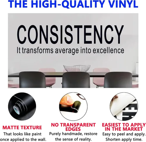Miniatura 2 de SEATUNE Calcomanías de pared con citas inspiradoras de oficina, calcomanías de pared motivacionales positivas para trabajo en equipo, decoración