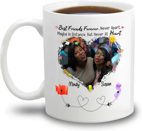 Miniatura 18 de Taza de café blanca con texto en inglés «Choose States Names», 11 tazas de 15 onzas con texto en inglés «The Love Between Father And Daughter Knows