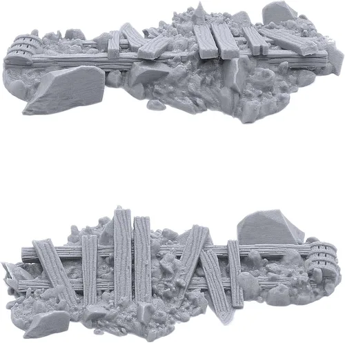 Miniatura 8 de EnderToys Urban Rubble - DND Terrain - Escenario de 1.260 in para miniaturas de mesa