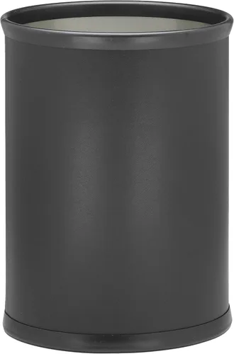 Kraftware Fun Colors - Papelera ovalada, 14 pulgadas, color negro