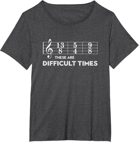 Miniatura 23 de Musician - Camiseta con texto en inglés "These are Difficult Times", talla S