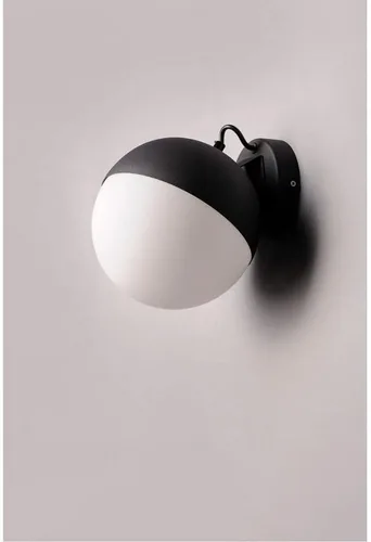 Miniatura 2 de ET2 Aplique de pared de media luna de iluminación Acabado dorado metálico Pantalla de vidrio blanco satinado Moderno aplique de pared