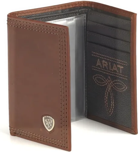 Miniatura 5 de Ariat Billetera Rowdy Trifold marrón para hombre, Marrón