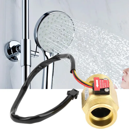 Miniatura 8 de Eujgoov Sensor de agua YF?B10 G1in rosca macho latón efecto Hall contador de flujo líquido para calentadores de agua, DC24V 2 ~ 50L/MIN