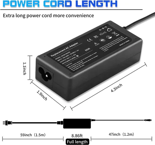 Miniatura 5 de N15Q8 N15Q9 N16P1 N20C5 65W 19V 3.42A Cargador de repuesto para Acer Laptop Adaptador de CA A13-045N2A A11-065N1A Pa-1450-26 Aspire 1 5 R15 Slim