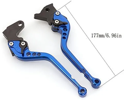 Miniatura 2 de FXCNC Palancas de embrague de freno ajustables largas Billet compatibles con Warrior YFM350 02-04, Raptor YFM660 01-04, TTR125L/LE/LW 00-16, Banshee