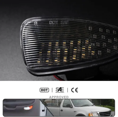 Miniatura 5 de 2 luces LED F150 para puerta de cortesía para Ford F150 1997-2003, F150 SVT Lightning 1999-2002, F250 Light Duty 1997-1999 LED rojo y blanco