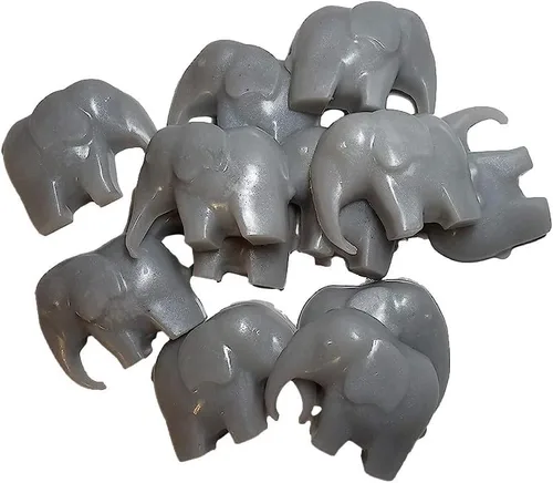 Miniatura 5 de Amy's Bubbling Boutique Jabones de elefante para baby shower, fiesta de primer cumpleaños, cabras, leche y miel, paquete de 20 unidades (gris)