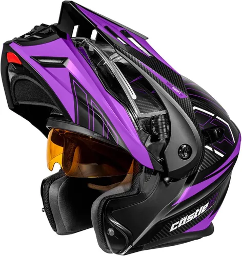 Miniatura 2 de Castle X CX950 V2 Fierce - Casco modular para nieve (negro mate/uva - XS)