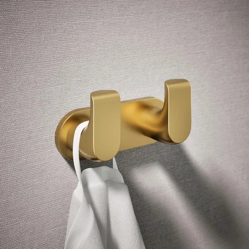 Miniatura 2 de Kohler 97500-2MB Avid Gancho doble para bata, latón cepillado vibrante moderno