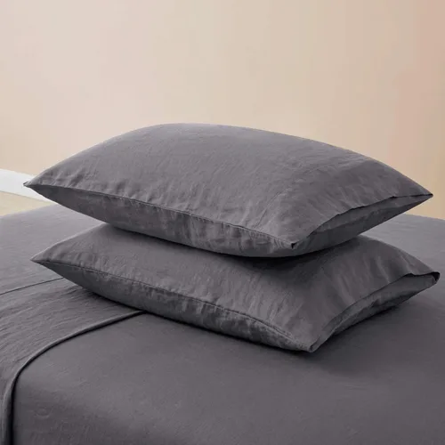 Miniatura 3 de ATLINIA Juego de ropa de cama de lino de lino 100% puro - Tela de lino francés lavado a la piedra, sábana bajera de bolsillo profundo, sábana plana