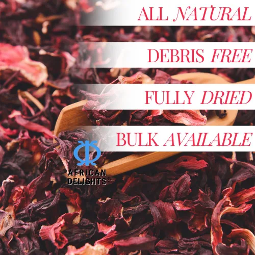 Miniatura 6 de African Delights Flores de hibisco para té, Sobolo, Bissap, acedera, zobo, flor de Jamaica, auténtico sabor africano, color rojo intenso, natural