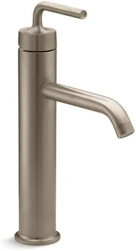 Miniatura 2 de Kohler K-14410-4-BGD Purist - Grifo para lavabo de baño con manijas de palanca baja y boquilla baja, 14402-4A-BV
