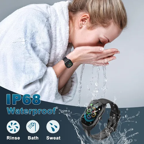 Miniatura 7 de Reloj inteligente para hombres y mujeres, reloj inteligente de pantalla curva HD de 1.95 pulgadas (respuesta/hacer llamadas), rastreador