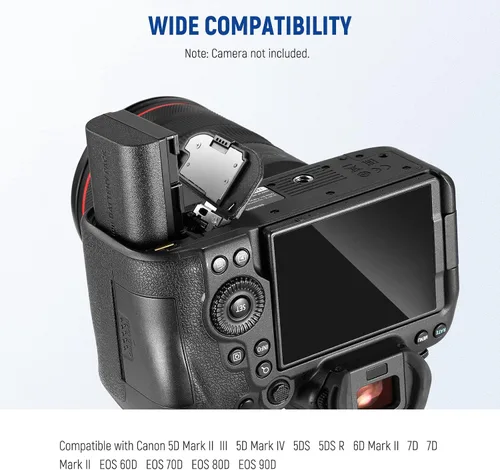Miniatura 3 de NEEWER Juego de batería y cargador de repuesto para LP-E6 LP-E6N, compatible con Canon 5D Mark II III 5D Mark IV 6D Mark II 7D Mark II 70D 80D 90D
