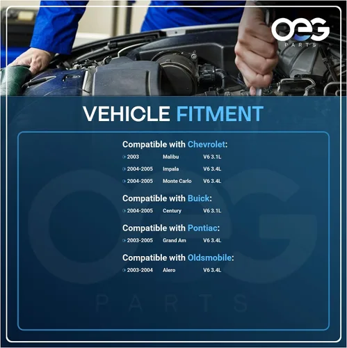 Miniatura 4 de Piezas OEG Nuevo alternador compatible con Buick Century V6 3.1L 04-05, Chevy Impala Malibu Monte Carlo 3.1L 3.4L 03-05, Oldsmobile Alero 3.4L