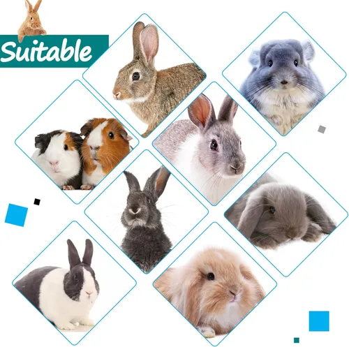 Miniatura 8 de Hamiledyi Caja de arena extra grande para conejos, inodoro de esquina para mascotas, entrenador de orinal para animales pequeños, bandeja de arena
