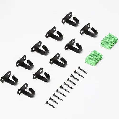 Miniatura 8 de NearMoon Ganchos de techo de acero inoxidable montados a tornillo, gancho para ropa debajo del estante para toalla/bata, colgador de ropa resistente