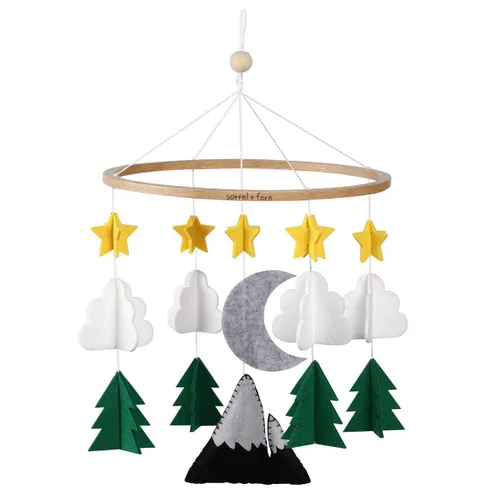 Miniatura 11 de Móvil para cuna de bebé – Móvil colgante de madera para cuna, decoración de guardería para niños y niñas, regalo perfecto para ducha