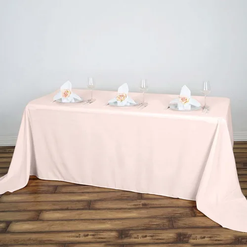 Miniatura 67 de Efavormart - 5 manteles rectangulares de poliéster blanco de 60 x 102 pulgadas, para banquetes, bodas, fiestas, restaurantes