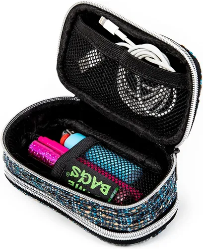 Miniatura 40 de DIME BAGS Bolsa de viaje acolchada para cápsulas con clip para llavero, acolchado interior para protección de vidrio y equipo, múltiples